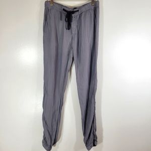 JAMES PERSE grey soft cotton cupro zip fly casual jogger pants Style WTF1500